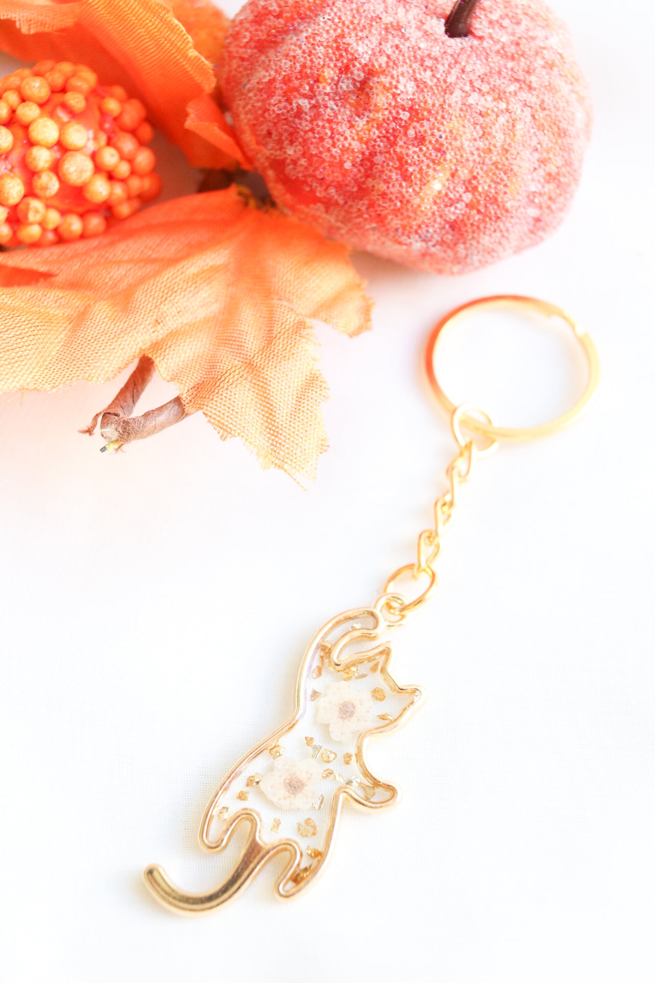 Clear Kitty Keychain - Double-sided