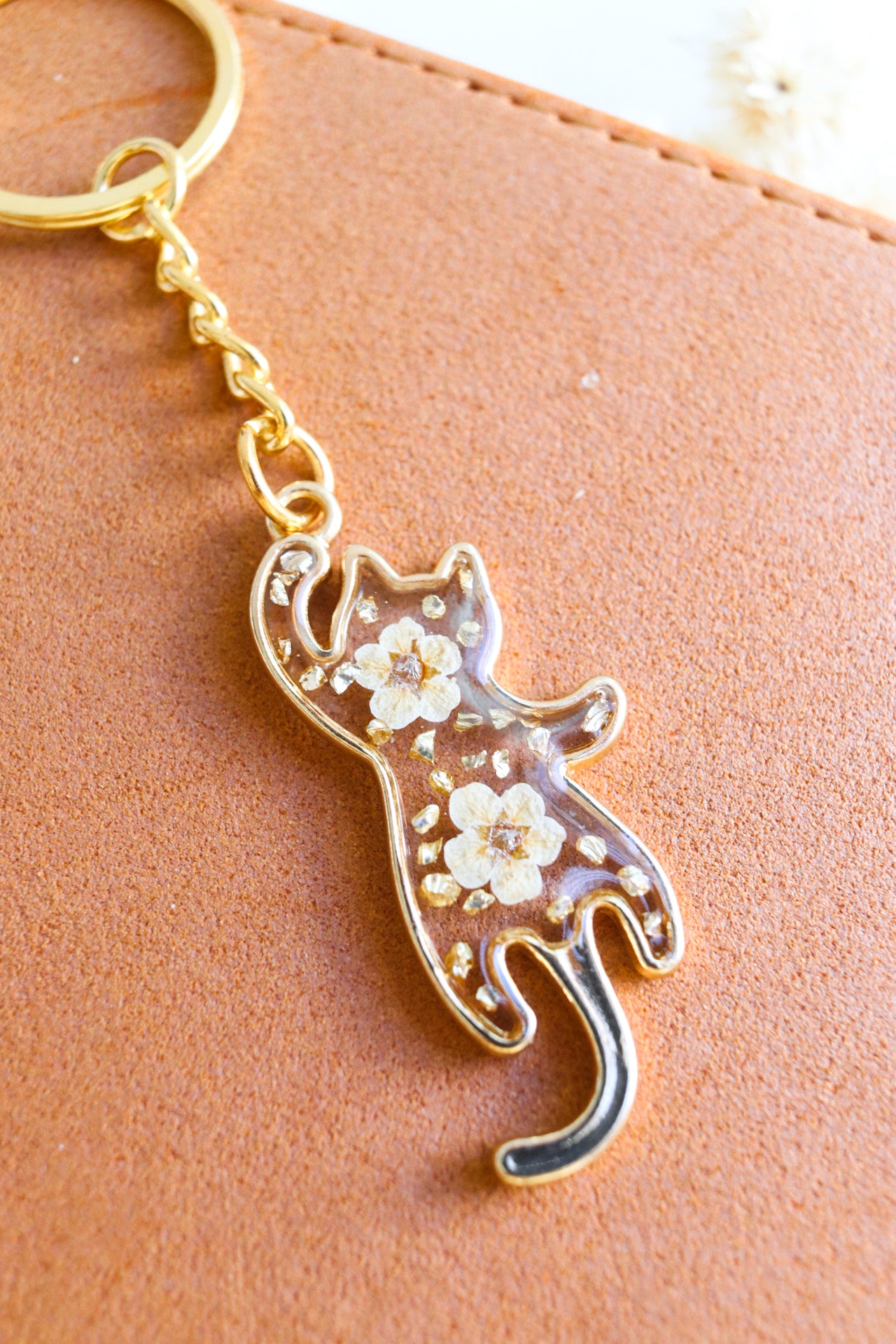 Clear Kitty Keychain - Double-sided