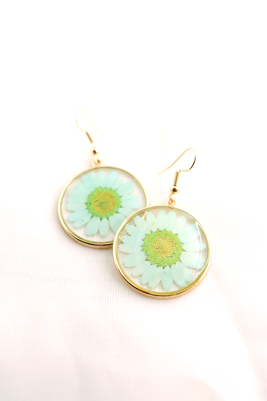 Turquoise Daisy Earrings