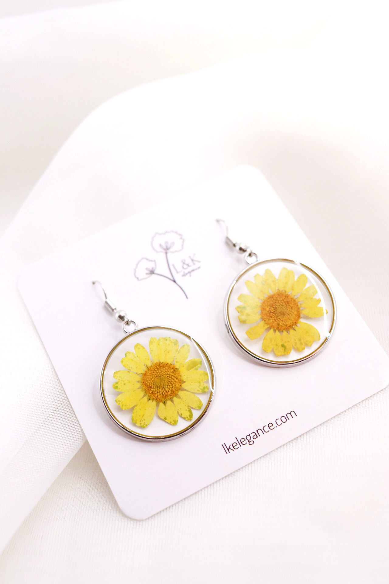 Yellow Daisy Earrings