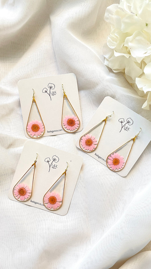 Pink Daisy Teardrop
